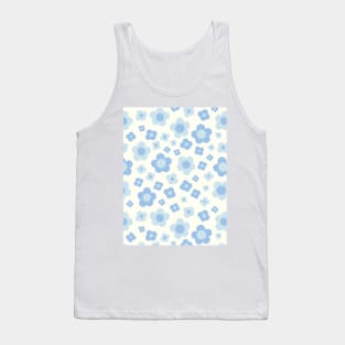 pastel blue groovy retro y2k 2000s big pastel flower power 1960s 60s 70s danish aesthetics coconut girl ditsy daisies Tank Top